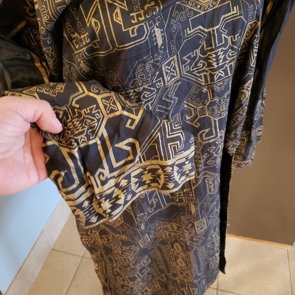 Beautiful Sapphire Black & Gold Dress - Medium - Picture 5 of 6